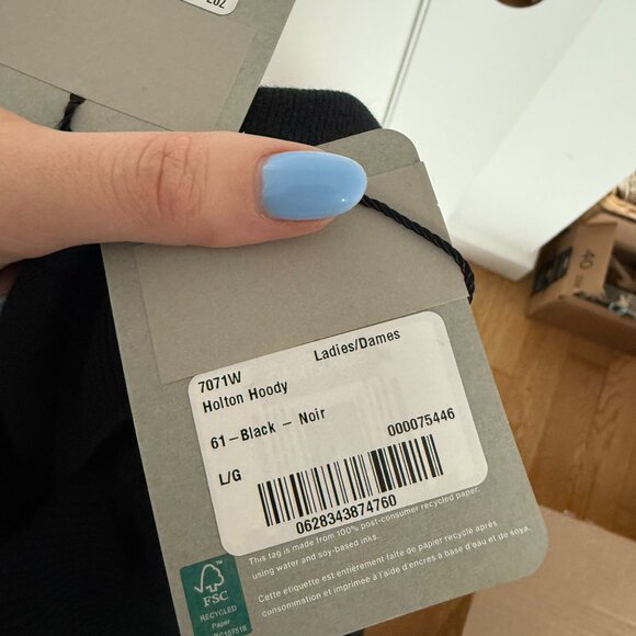 MWT Canada Goose Holton Hoody Sweatshirt In Black Sz Large Wool Blend - Picture 3 of 8